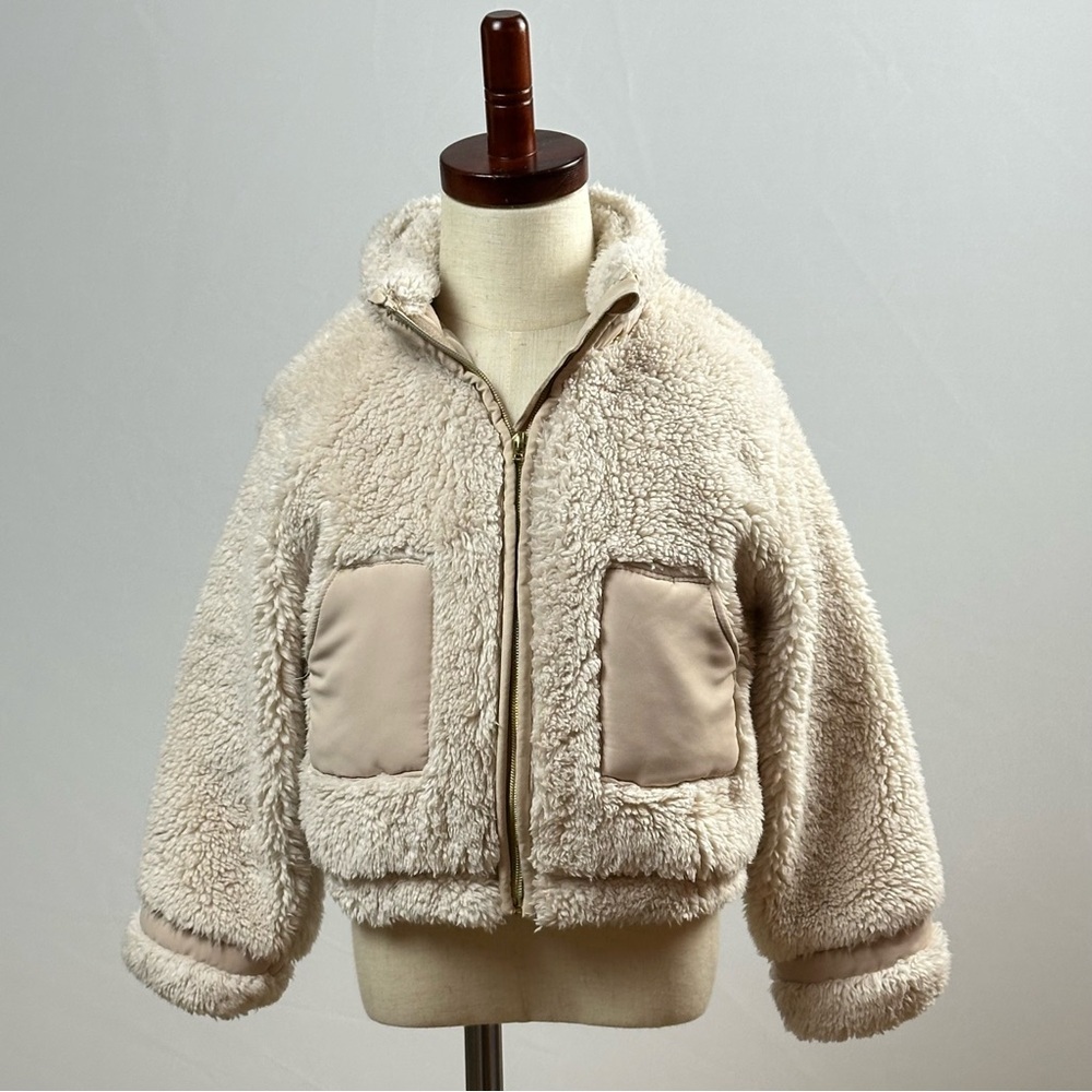 JESSICA SIMPSON kid's off-white fleece jacket - size 4T